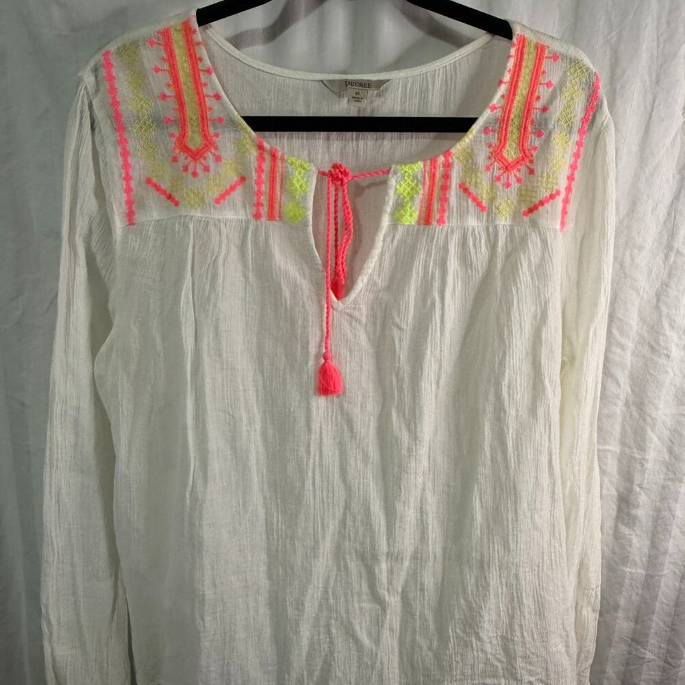 Vintage Decree Women's Top – White – Size XL – Soft & Stylish